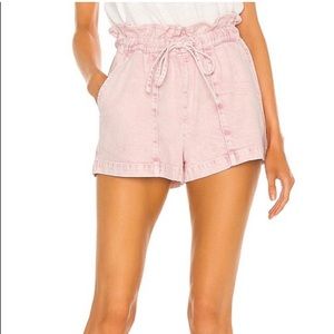 Something Navy Agnes Paperbag Shorts in Barbie Pink sz L